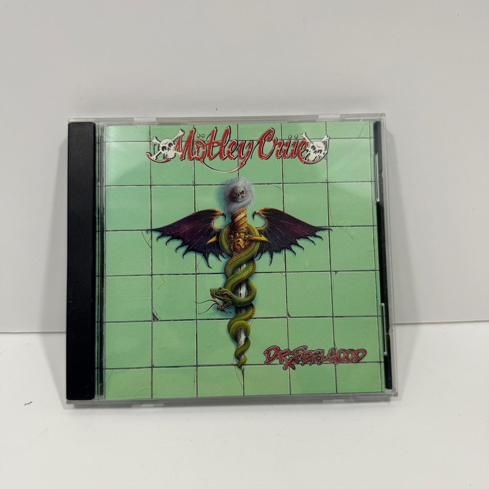 Motley Crue CD Dr. Feelgood Green 1989 Heavy Metal Rock Album